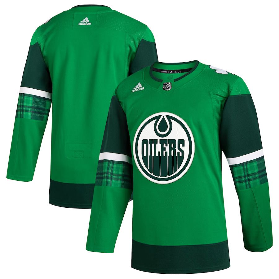 Men Edmonton Oilers adidas Kelly Green 2023 St. Patricks Day Primegreen Authentic NHL Jersey